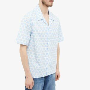 Light Blue Ami Paris Printed Heart Shirt - M (size 39) - Like New